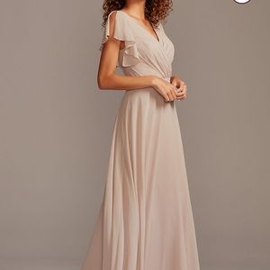 David’s bridal bridesmaid dress in BISCOTTI